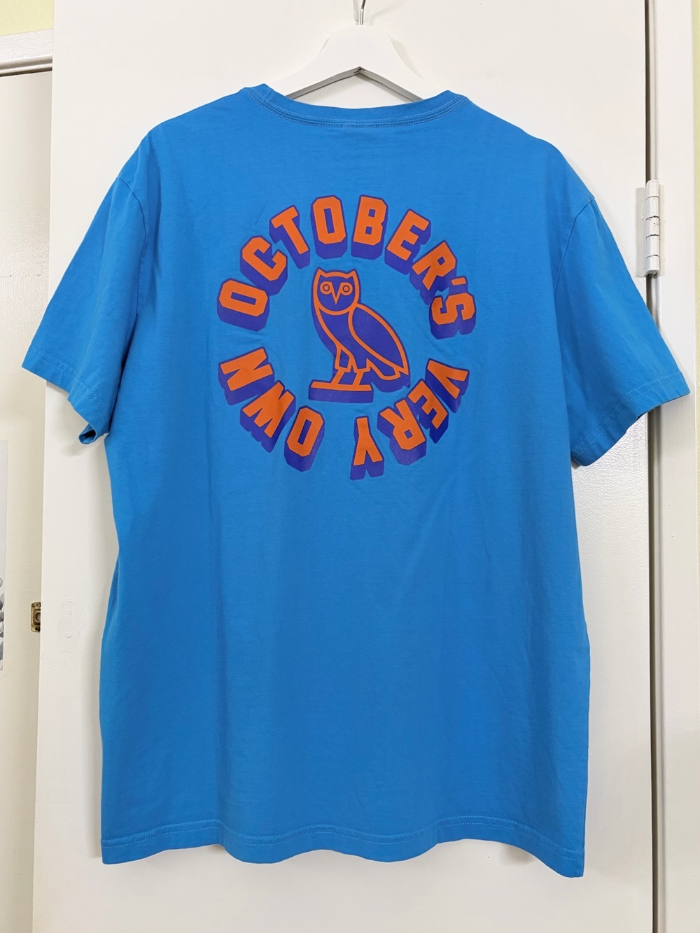 OVO October’s Very Own Knock Out Owl Graphic T-Shirt Blue XL Drake Streetwear
